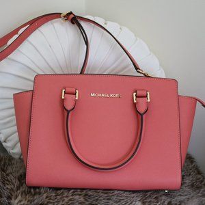 Michael Kors Selma Saffiano Leather Medium Satchel